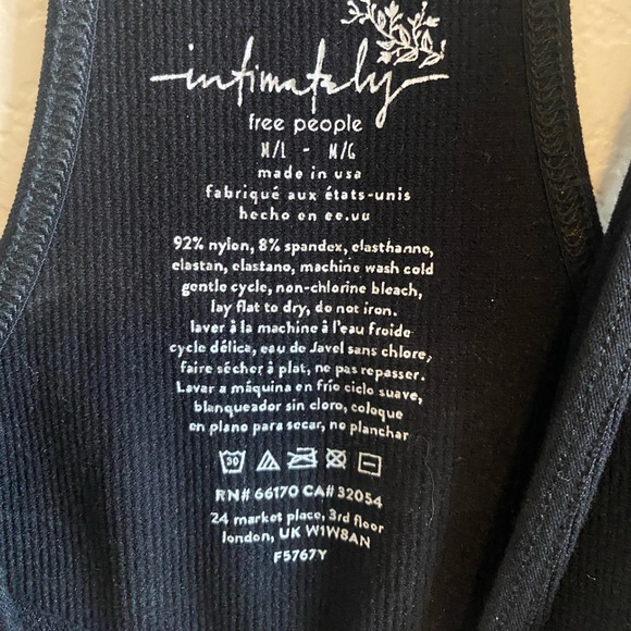 FREE PEOPLE Intimately Black Bodysuit M/L - Picture 5 of 5